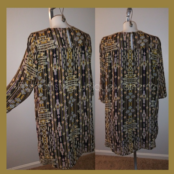 Coffee Multi-Color Brown Tunic/Dress - Picture 8 of 12